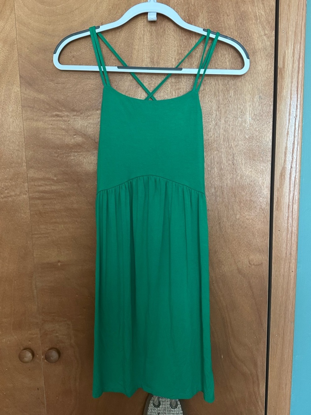 Green Old Navy Spaghetti Strap Midi Dress with Pockets